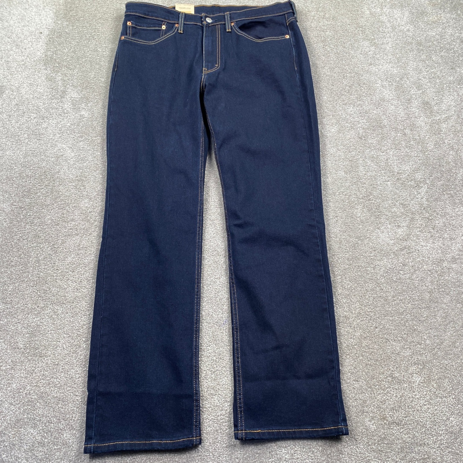 Levis 514 Straight Fit Jeans Mens 34x32 Dark Wash Indigo Stretch 005143310 New